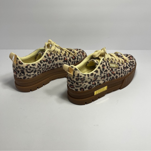 NWOT Puma Mayze Leopard Animal Print Artsy Wild Y2K Bold Platform Sneakers SZ 8 - Picture 5 of 7